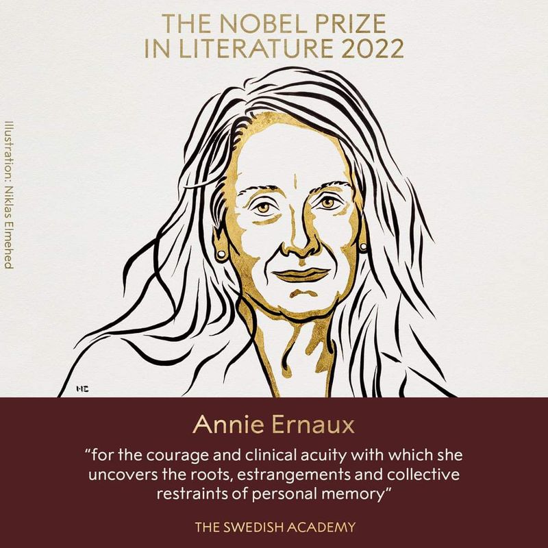 ယခုနှစ် ၂၀၂၂ အတွက် စာပေနိုဗယ်ဆု ပြင်သစ်စာရေးဆရာမ Annie Ernaux ရရှိ