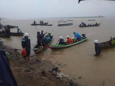 ဂွမြို့နယ်တွင် စက်လှေနစ်မြုပ်၍ လူ ၂ ဦးပျောက်ဆုံးနေ