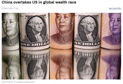 ကမ္ဘာ့ချမ်းသာကြွယ်ဝမှု အမေရိကန်ကို တရုတ်ကျော်တက်
