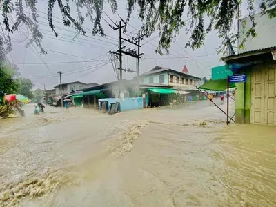 စစ်ကိုင်းတိုင်း ကလေးမြို့တွင် ရေကြီးနေ   