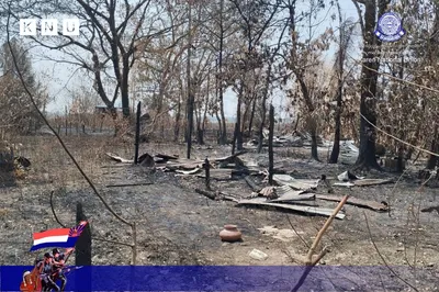 စစ်ကောင်စီတပ်မှ မီးရှို့၍ မူးမြို့နယ်မှ နေအိမ် ၄၂ လုံး မီးလောင်ပြာကျ၊  ကျေးရွာ ၃၀ ကျော်မှ ‌ဒေသခံသောင်းနှင့်ချီ ထွက်ပြေးရ