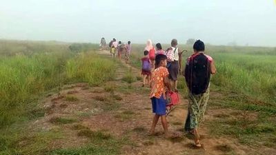 ရသေ့တောင်မြို့နယ်တွင် တိုက်ပွဲဖြစ်၍ မညှင်းတောင်ရွာသားများထွက်ပြေးရ