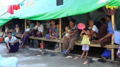 ပလက်ဝမြို့နယ်မှ စစ်ဘေးရှောင်များ စစ်တွေမြို့ထိ ရောက်ရှိလာ