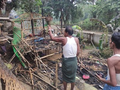 ဘူးသီးတောင်မြို့ မြတောင်စစ်ဘေးရှောင်စခန်းမီးလောင်၍ နေအိမ်တစ်လုံးဆုံးရှုံး
