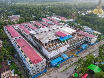 စစ်တွေရှိ May Yu Shopping Complex တည်ဆောက်မှု ၈၅ ရာခိုင်နှုန်းအထိဆောက်လုပ်ပြီးစီး