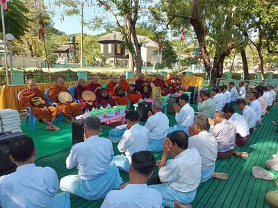 မြို့အန္တရာယ်ကင်းစေရန် မင်းပြားတွင် မြို့ပတ်ပရိတ်တရားရွတ်ဖတ်ပူဇော်