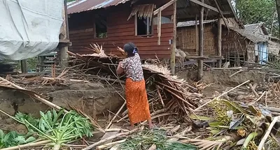 ကမ်းပါးပြို၍ နေအိမ် ၅၇ လုံး အရေးပေါ်ဖြိုဖျက်ခဲ့ရသည့် တောင်ကုတ်၊ ကုလားရောင်ရွာမှ မိသားစုများနေထိုင်ရေးအခက်ခဲရှိနေ