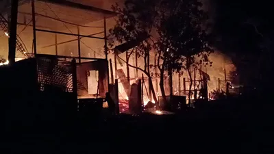 စစ်ကောင်စီလေကြောင်းတိုက်ခိုက်မှုအတွင်း မင်းပြားမြို့ပေါ်မှ နေအိမ် ၁၁ လုံးမီးလောင်