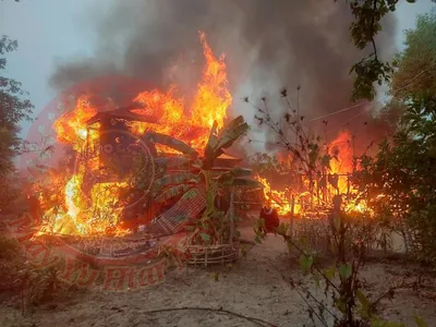 စစ်တွေမြို့နယ် တောကန်ရွာကို အကြမ်းဖက်စစ်ကောင်စီ မီးရှို့