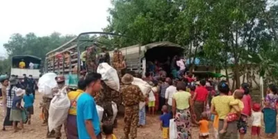 အမ်းမြို့ပေါ်သို့ ထွက်ပြေးလာကြသည့် ထောင်နှင့်ချီရှိသည့် စစ်ဘေးရှောင်များ အကူအညီ အထောက်အပံ့မရရှိ၍ အခက်ခဲရှိ​နေ  