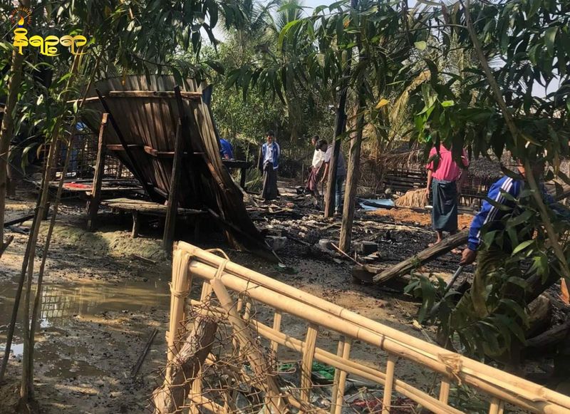 ရသေ့တောင်မြို့နယ် စေတီပြင်ကျေးရွာတွင် မီးလောင်မှုဖြစ်၍ နေအိမ်သုံးလုံး ပျက်စီးဆုံးရှုံး